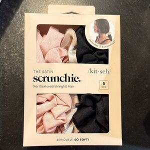 Kitsch Satin Scrunchies Set • 5 Pack • Hair Accessories • New in Box